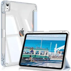 【迅速発送】SQBEBS iPad Air 11インチ (M3/M2) ケース 2025/2024 iPad Air 5/4 ケース 2022/2020 10.9インチ 透明 アクリル ペンシルホルダー付き Apple Pencil Pro/USB-C の対応