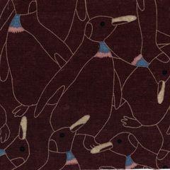 コットンこばやし　綿麻シーチングプリント（綿85％　麻15％）112cm巾x100cm　ハンドメイド　チュニック　ブラウス