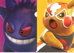 [중고] 클리어 파일 겐거 & 마스크드 피카츄 A4 클리어 파일 세트 [이치 반 쿠지 포권 POKKEN TOURNAMENT] F상
