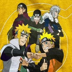 うずまきナルト NARUTO 疾風伝 初代 千手柱間 二代目 千手扉間 三代目 猿飛ヒルゼン 四代目 波風ミナト 穢土転生 火影 海外製 古着 Tシャツ アニメ