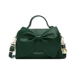 ☆ ダークグリーン ☆ ショルダーバッグ リボン 2way ショルダーバッグ リボン レディース リボンバッグ バッグ バック 2way ハンドバッグ ショルダー 肩掛け 肩かけ 斜め掛け 斜めがけ ボックス型 オシャレ おしゃれ かわいい 可愛い