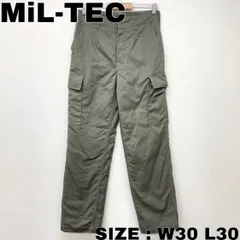 ミルテック MiL-TEC 中綿入り カーゴパンツ ミリタリー ジャーマンクロス モールスキン W30 L30 オリーブ系