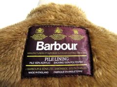 英国製ビンテージ 80s 90s Barbour Pille Liner パイルライナー 実寸身幅68cm 3ワラント 3クレスト バブアー ファーライナー Pille Lining パイルライニング