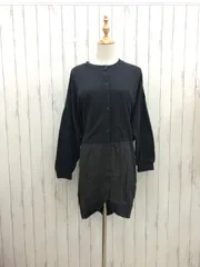 【フォロー割引20%】 As know As plus レディース シャツ ワンピース風 黒 深緑 F 【b0278】