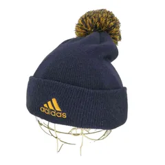 アディダス adidas ロゴ刺繍 ボンボンニット帽 メンズ 表記無 