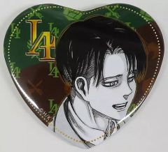 [중고] 배지 핀스 리바이어커맨 [진격의 거인 Valentine's Day 2022 트레이딩 하트형 캔 배지]