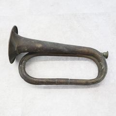 当時物】豆腐屋ラッパ 行商ラッパ チャルメラ【和】印刻印あり【真鍮製