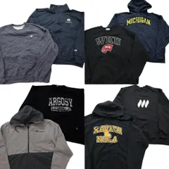 古着卸 まとめ売り チャンピオン スウェット 8枚セット (メンズ 2XL ) ハーフジップ パーカー カレッジ ミシガン大学 中古 古着 MY7474