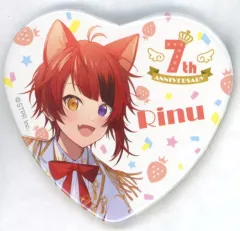 【中古】バッジ・ピンズ 莉犬(すとろべりーぷりんす/等身/7thロゴ入り) ハート缶バッジ(7th Anniversary ver.!!) すとぷり 7th Anniversaryグッズ ハート缶バッジくじ景品