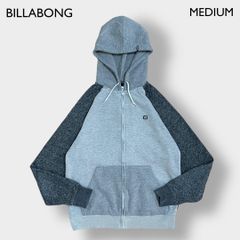 BILLABONG ジップアップ パーカー ワンポイント 刺繍 ラグラン 古着