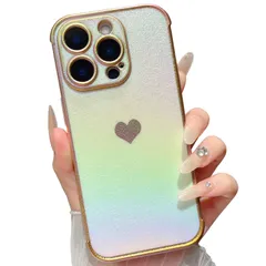 【人気商品】虹色 マット 蛍光色 カバー ラグジュアリー ソフト エッジ 軽量 メッキ加工 耐衝撃 スマホケース おしゃれ シリコン 韓国 TPU 可愛い 柔軟な アイフォン ケース 16 16 Pro Pro ケース Pro 女子 16 女性 iPhone