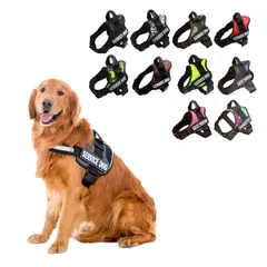新品 犬 ハーネス、中型犬 ハーネス、IDタグカスタム、引っ張り防止胴輪 首締め防止効果き、ペット用首輪、 サイズ調整可能 訓練 ハンドル付き、抜けない お出かけ 夜間反射、柔らかい素材 通気性、快適犬用ハーネス、イージーウォークハーネス、犬 ハーネス 人気、