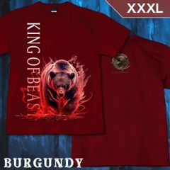 GENJU XXXLサイズ 熊 ベア アニマル メンズ クール かっこいい Tシャツ 半袖 King of Beast