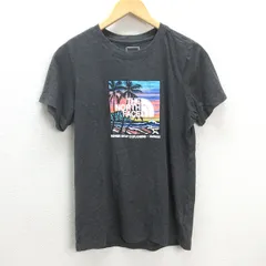 Q■ノースフェイス/THE NORTH FACE ボックスプリントTシャツ■灰【レディースM 】LADIES/20【中古】
