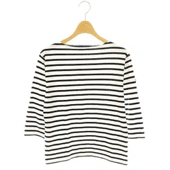 セントジェームス SAINT JAMES ボーダー バスクシャツ Tシャツ カットソー XS ブラック ホワイト /ES ■OS