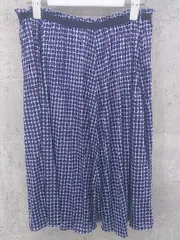 ◇ TRANS WORK トランスワーク 総柄 膝丈 フレア スカート 40 パープル系 *  【1002799650083】