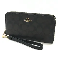 【倉吉店】COACH | コーチ 長財布 シグネチャー ロング ジップ アラウンド ウォレット ラウンドファスナー長財布 C4452 シグネチャー ブラウン 【125】