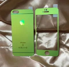 IPhone5/5s ガラスフィルム　絶版つや消し　前後２枚　全面保護　サラサラ