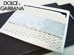 廃番★DOLCE&GABBANA ドルチェ&ガッバーナ★コンパクト薄型 ロゴプレート レザーカードケース★ホワイト 白【本物保証】ドルガバ★正規品