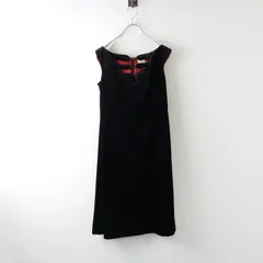 シビラ Sybilla ベロア 変形 ノースリーブ ワンピース M□ブラック トップス プルオーバー ベルベット【2400014329797】