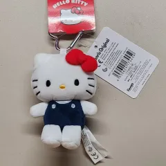 ハローキティ ぬいぐるみ キーホルダー + サスペンダー ズボン ハート カラビナ
