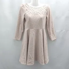 ◇ ⊇ PROPORTION BODY DRESSING レース 長袖 膝丈 ワンピース サイズ1 ピンク レディース E  【1503060030509】