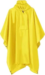 AdLife ポンチョ レインコート レインポンチョ かっぱ 3WAY 男女兼用 メンズ レディース 自転車 雨具 ポケット付き 収納袋付(イエロー,  Free Size)