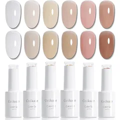 ★注目商品★ジェルネイル Coikaze シアーカラージェル 透明感 ネイルジェル セルフネイル UV・LED対応 6色セット（CKI肌色系） 1