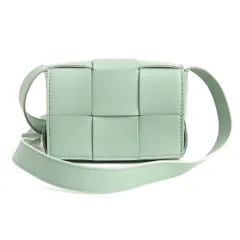 ボッテガヴェネタ カセット キャンディ ミニ クロスボディ ポーチ ショルダーバッグ 斜め掛け ラムスキン レザー NEWS AUGE ニューセージ 緑 ゴールド金具 667048 BOTTEGA VENETA（新品・未使用品）