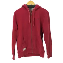 トミーヒルフィガー TOMMY HILFIGER ワンポイントロゴ刺繍 ジップパーカー メンズ import：M 