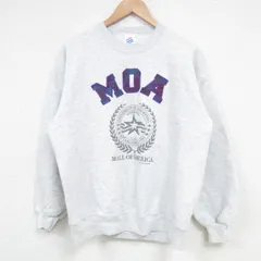 M/古着 ジャージーズ 長袖 スウェット メンズ 90s MOA カレッジ クルーネック 薄グレー 霜降り 25apr08 中古 スエット トレーナー トップス