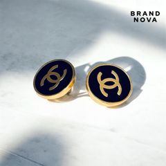 CHANEL シャネル ココマーク イヤリング 01P ゴールドxブラック 144のサムネイル