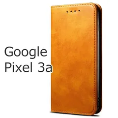 【処分】 Google Pixel 3a ケース 手帳型 シンプル Pixel3a カバー 茶 ブラウン キャメル ピクセル レザー 革 送料無料 安い スマホケース