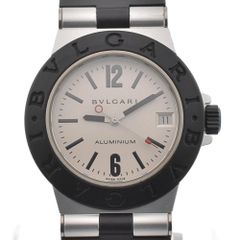 ブルガリ BVLGARI AL32TA アルミニウム デイト アルミニウム/ラバー クォーツ ユニセックス良品 H#133454