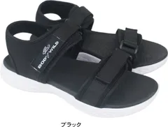 ボディワイルド BODY WILD ボディーワイルド レディース サンダル スポーツサンダル スポサン ベルクロ マジック バンド 調節可能 軽量 軽い スポーツ tablh5542 ブラック M（23.5～24.0cm）