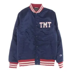 TMT ティーエムティー C8-E601 × Champion チャンピオン BIGHOLIDAY ナイロン スタジアム ジャケット スタジャン ブルー系 M【美品】【中古】のサムネイル