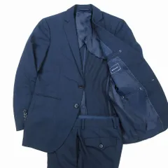 スーツカンパニー THE SUIT COMPANY スーツ セットアップ テーラード スラックス HHT918 160cm 6Drop ネイビー ur199 【中古】