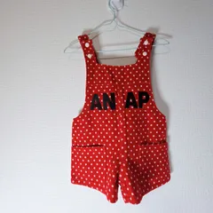 美品✨ANAP KIDS アナップキッズ オーバーオール ドット柄 赤 100サイズ