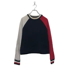 Tommy Hilfiger 無地 スウェット パーカー XS ブラック レッド ラグラン 古着卸 アメリカ仕入 a605-8200