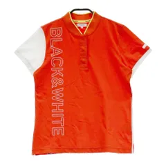 サイズ：M BLACK&WHITE ブラックアンドホワイト  半袖Tシャツ  オレンジ系 [240101469356] ゴルフウェア レディース ストスト