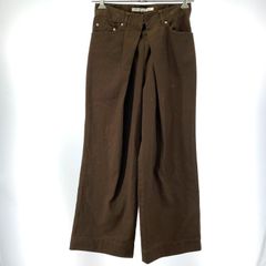【中古】JOHN LAWRENCE SULLIVAN STUDIOUS限定 センタープレス Wide Trouser 2A032-0220-59 サイズ42 ブラウン ジョン ローレンス サリバン[19]