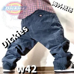 Dickiesブラックペインターパンツ肉厚ダック地極太ディッキーズ大きいサイズ黒ワンポイントロゴ古着