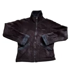 ★SYNCHILLA★ patagonia パタゴニア ボアジャケット シンチラフリースジャケット ボアフリースジャケット 黒 ブラック S 刺繍