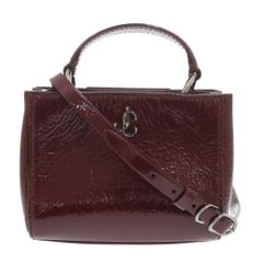 美品 ジミーチュウ ヴァレンヌ パテントレザー ボルドー 2WAY ハンドバッグ ショルダーバッグ 0026【中古】JIMMY CHOO JIMMY CHOO - 美品 ジミーチュウ ヴァレンヌ パテントレザー ボルドー