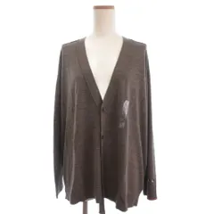 ユニクロ UNIQLO タグ付き アニヤハインドマーチ カーディガン ニット 長袖 ウール 476105 茶 ブラウン 3XL 大きいサイズ ■MO