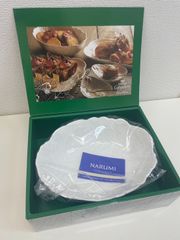 K 【新品未使用】NARUMI ナルミ 大皿 未使用品 ホワイト 高級食器 オシャレ シンプル