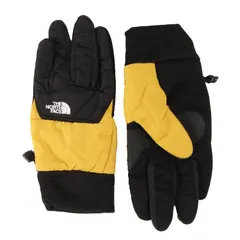 美品 THE NORTH FACE ノースフェイス サイズ:L ヌプシ イーチップ グローブ (NUPTSE GLOVE NN61815) ブラック イエロー 手袋【メンズ】のサムネイル