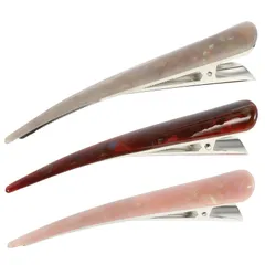 【特価商品】混合色 ヘアアレンジ まとめ髪用 髪飾り ヘアクリップ ヘアクリップ 3本セット（色A） 前髪 ワニヘアクリップ ダッカール 大きめ 大きめ クリップピン ヘアピン くちばしクリップ LALAFINA