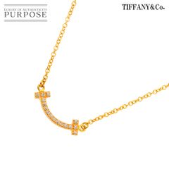 ティファニー TIFFANY&Co. Ｔスマイル ダイヤ ネックレス 45cm ミニ K18 PG ピンクゴールド 750 T Smile Necklace 90283423