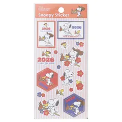 【メール便】スヌーピー シールシート 和紙ステッカー 2026馬V ピーナッツ S＆C デコレーション DECOシール キャラクター グッズ 